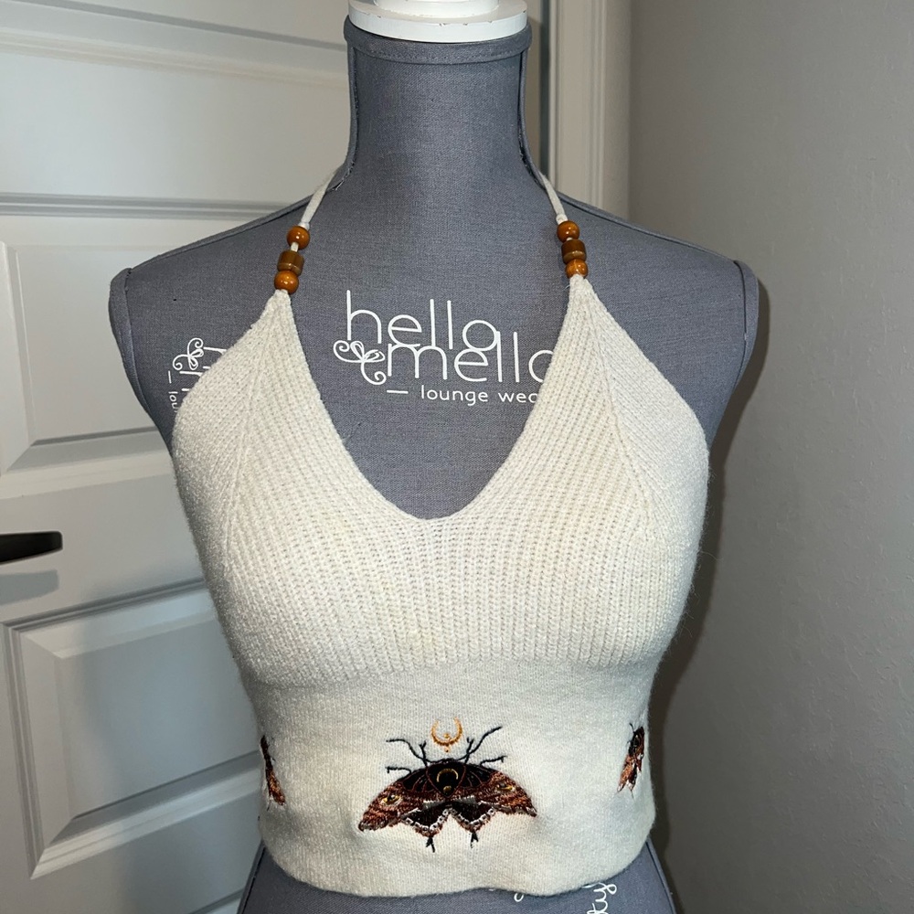 ROMWE White Knit Top